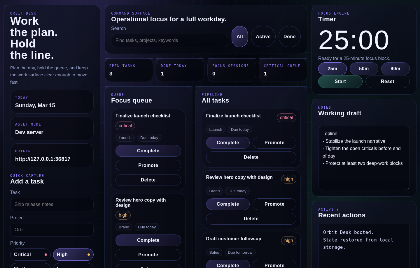 Orbit Desk screenshot